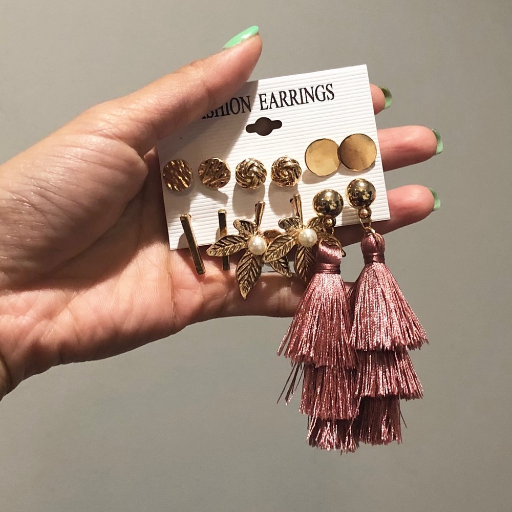 Boho Tassel Earring Set - Picture 1 of 2